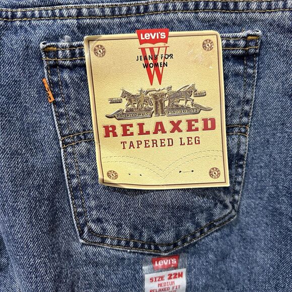 Vtg 90s Levi's 950 Relaxed Fit Tapered Leg High Orange Tab Jeans 22 W USA NWT - Picture 5 of 14